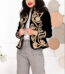jacheta dama catifea neagra broderie aurie