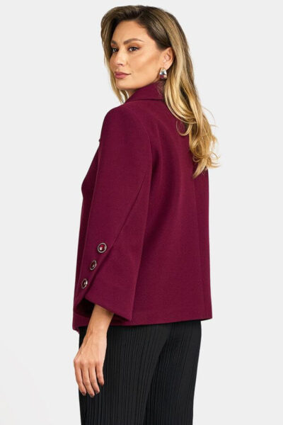 pelerina scurta bordo din stofa